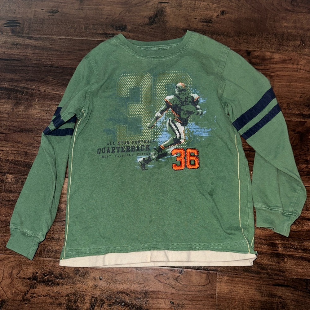 Green Long Sleeve Graphic Tee